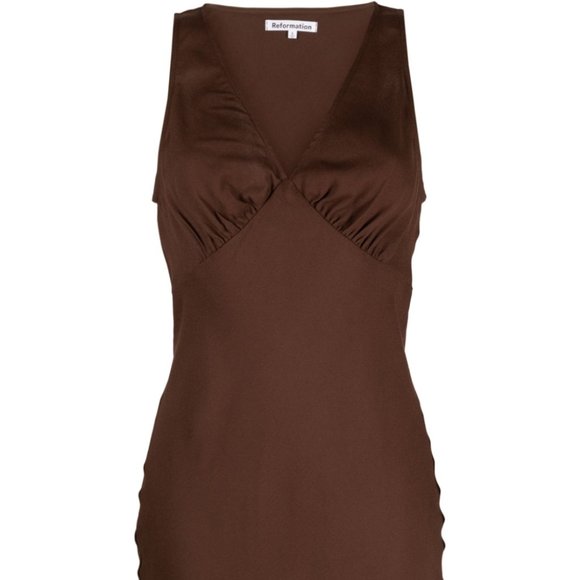 *NWT Reformation Calix dress in Chocolate - Picture 1 of 6